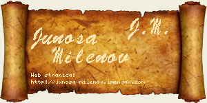 Junoša Milenov vizit kartica